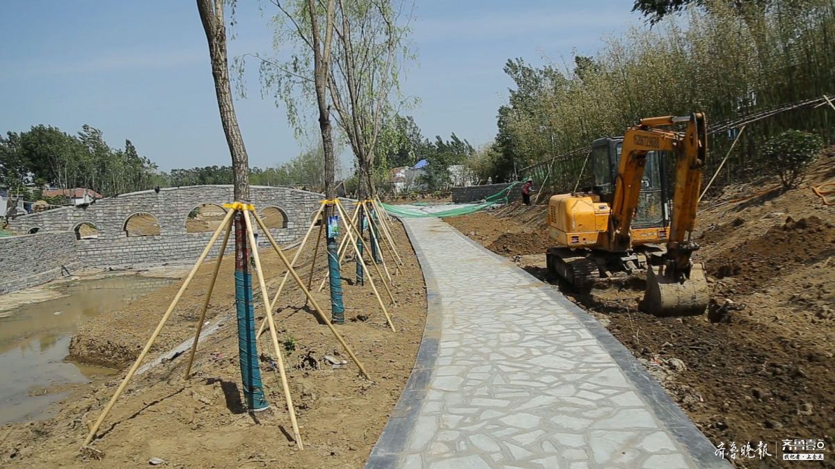 济宁古泗河治理项目预计6月底完工 荒芜河道“变身”景观带